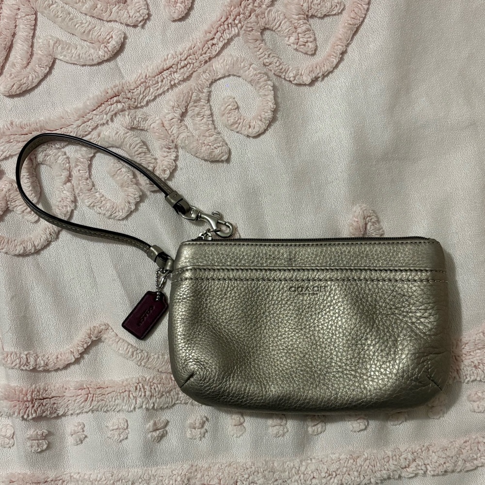 Coach Metallic Wristlet Clutch